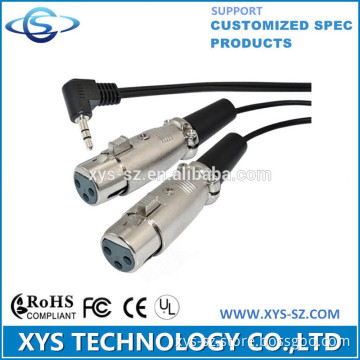 Hot selling competitive price 3.5mm to XLR Dual female cable